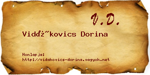Vidákovics Dorina névjegykártya