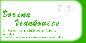 dorina vidakovics business card